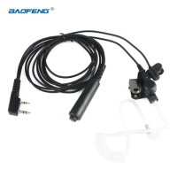 Baofeng UV-5R 3 Wire Air Tube Headset 2-Pin K/M-type PTT Mic Microphone Earpiece for UV-82 888S Kenwood Retevis Baofeng Accessor