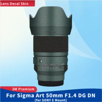 For Sigma Art 50mm F1.4 DG DN for SONY E Mount Decal Skin Vinyl Wrap Film Camera Lens Body Protective Sticker Protector Coat