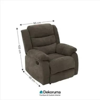 Dekoruma DENTA Sofa Recliner Dudukan Kain / Sofa dengan Sandaran Adjustable / Sofa Santai Reclining 