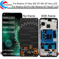 AMOLED 6.43''For OPPO Realme GT 5G RMX2202 lcd Display Touch Screen Digitizer For Realme GT Neo LCD For For Realme Q3 Pro 5G LCD