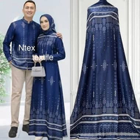 Kain Batik Etnik Satin Silk Motif Belfast lebar/tinggi150cm harga per 1meter 1 meter Navy