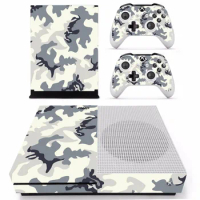 Camouflage Camo Skin Sticker Decal For Microsoft Xbox One S Console and 2 Controllers For Xbox One S Skins Sticker Vinyl