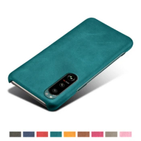 Luxury PU leather case for Sony Xperia 5 III II, slim and hard cover for mobile phone