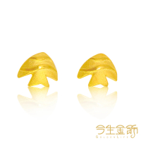 【今生金飾】黑桃耳環(黃金耳環)