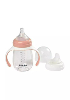 Beaba Beaba 2-in-1 Bottle to Sippy Learning Cup 210ml - Vintage Pink