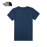 The North Face M MFO S/S POLY TEE - AP 男 短袖T恤-藍-NF0A7WB5N4L