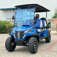 China Factory 4000W Hunthing Golf Car 72V Lithium Battery Electric Golf Carts 4 Wheel 4 Seat Club Golf Cart CE Certification