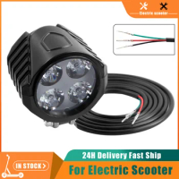 Electric Bicycle Light with Horn 4LED Electric Scooter LED Front Light Waterproof High Quality Safety Warning Lamp for E-bike