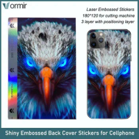 Vormir 3D Embossed Mobile Phone Stickers Laser Shiny Print Back Cover Protector Skins for ss 890c Hydrogel Film Cutting Machine