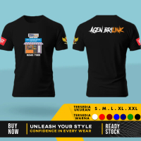 Kaos Baju Agen BRILINK TOKO ATK Gratis Tulis Nama TOKO | Bahan Cotton Combed 30s