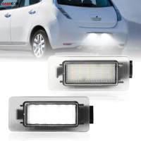 2x White Led License Number Plate Lights Lamp For Nissan Serena C27 2016-up Altima 2019-up Nissan Car Accessories Canbus Light