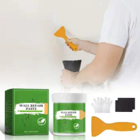 Wall Patch Repair Kit Nail Hole Filler Wall Putty With Scraper Quick Drying Wall Repair Strong Covering With Sandpaper &amp; Gloves