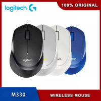 Logitech M330 Wireless Mouse Quiet 2.4GHz USB 1000DPI Receiver Optical Navigation Mice For Office Home PC/Laptop