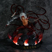 35cm Demon Slayer Figure Kimetsu No Yaiba Gk Final Boss Ghost King Kibutsuji Muzan Action Figures With Led Light Pvc Model Toys