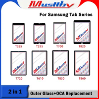 Musttby 5pc 1:1 OEM LCD Touch Screen Outer Lens+OCA For Samsung Galaxy Tab S7 S7+ plus T870 T875 T970 T975 Display Replacement