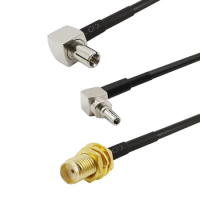 CRC9 male + TS9 Male Plug Right Angle To SMA Female Jack Bulkhead RG174 8" 20cm Pigtail Cable For Huawei ZTE 3G 4G USB Modem