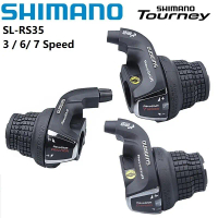 Shimano SL-RS35 สากล กันน้ำ เกียร์ Derailleur 6/7 สปีด กะพริบตา 22 มม. ด้ามบิด สำหรับจักรยานเสือภูเข