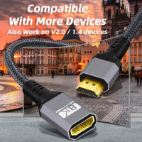 AIXXCO 8K HDMI-Compatible Extension cable Adapter V2.1 Male to Female Connector Extender Support 8K@60Hz, 4K@120Hz, 2K@144Hz