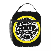 Classic Rip Curl Throw Pillow Lunch Bags Insulated Bento Box Waterproof Lunch Tote Leakproof Picnic Bags Cooler Thermal Bag