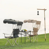 Outdoor Patio Furniture Leisure Folding Chair Beach Awning Fishing Lightweight Camping Nature Hike Folding Relaxing Lounger