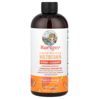 MaryRuths Liquid Morning Multivitamin + Hair Growth Peach Mango 15.22 fl oz (450 ml)
