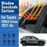 For Toyota Yaris Cross XP210 2021 2022 2023 2024 Magnetic Car Sunshade Front Windshield Frame Curtain Rear Side Window Sun Shade