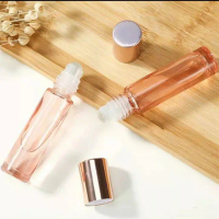 Botol Roll on 10ml kaca pink