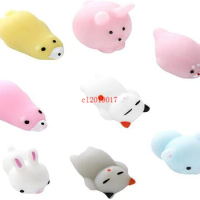 26 Style Squishy Slow Rising Jumbo Toys Animals Cute Kawaii Squeeze Cartoon Toy Mini Squishies Cat rebound Animal Gifts Charms