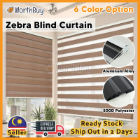 Worthbuy Bidai Tingkap Zebra Blind Curtain Blind Roller Blind Shades Outdoor Bidai Langsir Bidai Zeb