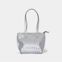 AksaraAmira Wanita - Shoulder Bag Tas Tote Bag Cewek Silver