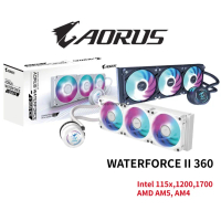 ส่งด่วน AIO CPU LIQUID COOLER GIGABYTE AORUS WATERFORCE II 360 BLACK / ICE (WHITE)