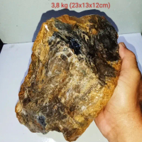 3,8 kg batu akik bahan galih kelor serat emas(471)