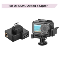Microphone 3.5mm/USB-C Adapter audio external for DJI Osmo Action 3.5mm mic mount for TRS Plug DJI Osmo Action Accessories Parts