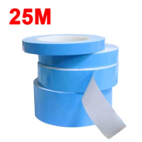 25M Double Side Thermal Conductive Tape 5-25mm Width Blue Heat Transfer Tape Adhesive Cooling Heatsink for Computer CPU GPU