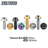 Xingxi Titanium Bolt Ti M5/M6X20mm Button Torx Head Bolt Screw for Bicycle Motorcycle Part Accessory
