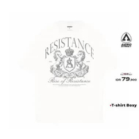 Aerostreet T Shirt Boxy Fit Resistance Off White Man Kaos Tshirt FBDAA L
