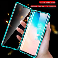Full Wrap Metal Magnetic Bezel Case For VIVO Y78 Y72 Y75 Y76 Y77 5G Double-Sided Glass Back Cover Protective Cases