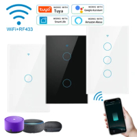 Tuya Smart Switch WiFi intelligence Interruptor RF433 Wireless Remote APP Voice Control Smart Life Work with Alexa Google Home