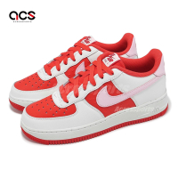 Nike 休閒鞋 Air Force 1 BG 大童 女鞋  Valentine 白 紅 粉紅 AF1 情人節 HV5165-121