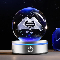 IFOLAINA 3D Cat Crystal Ball Cute Cat Lover Gifts for Women Cat Snow Globe Gifts for Birthday Mother