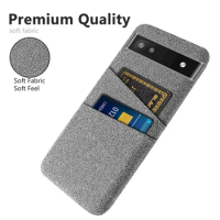 Wallet Case For Google Pixel 6A Case Luxury Fabric Dual Card Phone Cover For Google Pixel 6a Cover For Pixel 6a 6 A Coque Funda
