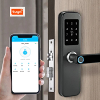 Tuya APP Phone Intelligent Fingerprint Home Security Safe Password Code Number Smart IC Card Electric Door Lock