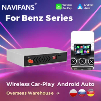 Wireless Carplay Android Auto AI Box For Mercedes Benz A B C E GLK C CLA ML GL SLK W176 W204 W212 C207 CLS W218 NTG 4.0/4.5/5.0