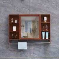 Bathroom mirror cabinet, bathroom wall mounted storage rack, mirror box, toilet, restroom