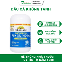 Dầu Cá Nature's Way Odourless Fish Oil 1000mg - Không Mùi, Hỗ Trợ Tốt Cho Não Bộ & Thị Lực 80 Viên/L