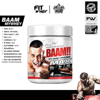 ด้วยมือ BAAM MY WHEY PROTEIN MAX (4 Servings) | โปรตีนคุณภาพดีในราคาที่คุ้มค่า | FITWHEY ！