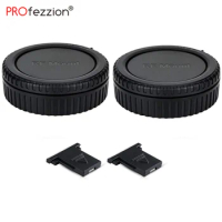 2 Pack RF Mount Body Cap Cover &amp; Rear Lens Cap Cover for Canon EOS R3 R R5 R6 R7 R10 RP with 2 Hot Shoe Covers Camera Accessorie