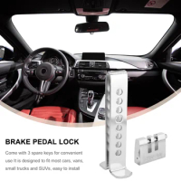 Auto Anti-theft Brake Pedal Lock Pedal Lock Lock Car Brake Stainless Strong Security Lock Tool Car Brake Lock