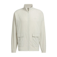 【adidas 愛迪達】ST FL MH WV JKT 男 立領 外套 運動 訓練 休閒 寬鬆 輕薄 卡其(IT3955)