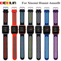 Replace Watch Straps for Original Xiaomi Huami Bip BIT PACE Lite Youth Smart Watch Double Color Silicone Band for Amazfit Youth